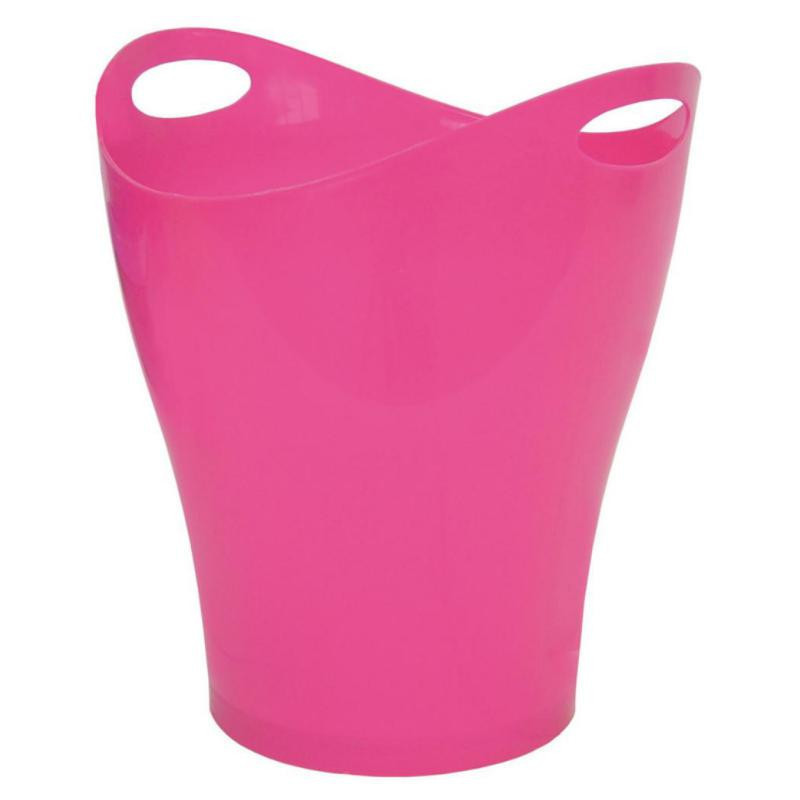 Papelera Ovalada Plus Office 14L Rosa