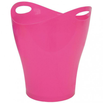 Papelera Ovalada Plus Office 14L Rosa