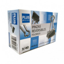 Pinza Sujetapapeles Reversible Plus Office NÂº 40-40x22 mm /12 ud.