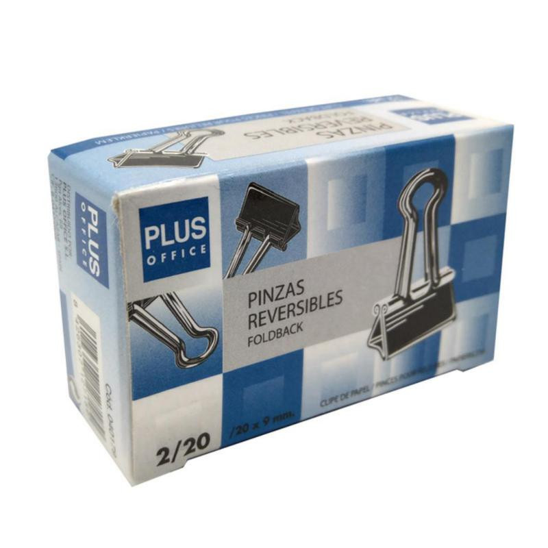 Pinza Sujetapapeles Reversible Plus Office NÂº 20-20x9 mm /12 ud.