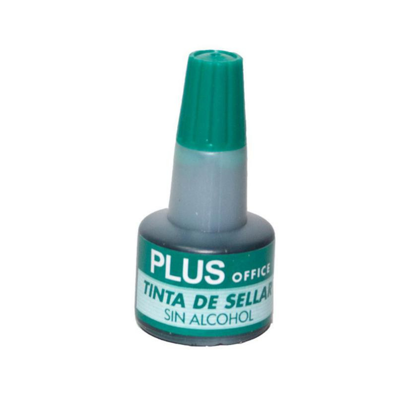 Tinta para Almohadillas Plus Office 30 ml. Verde