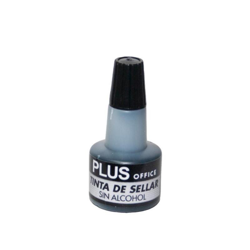 Tinta para Almohadillas Plus Office 30 ml. Negro