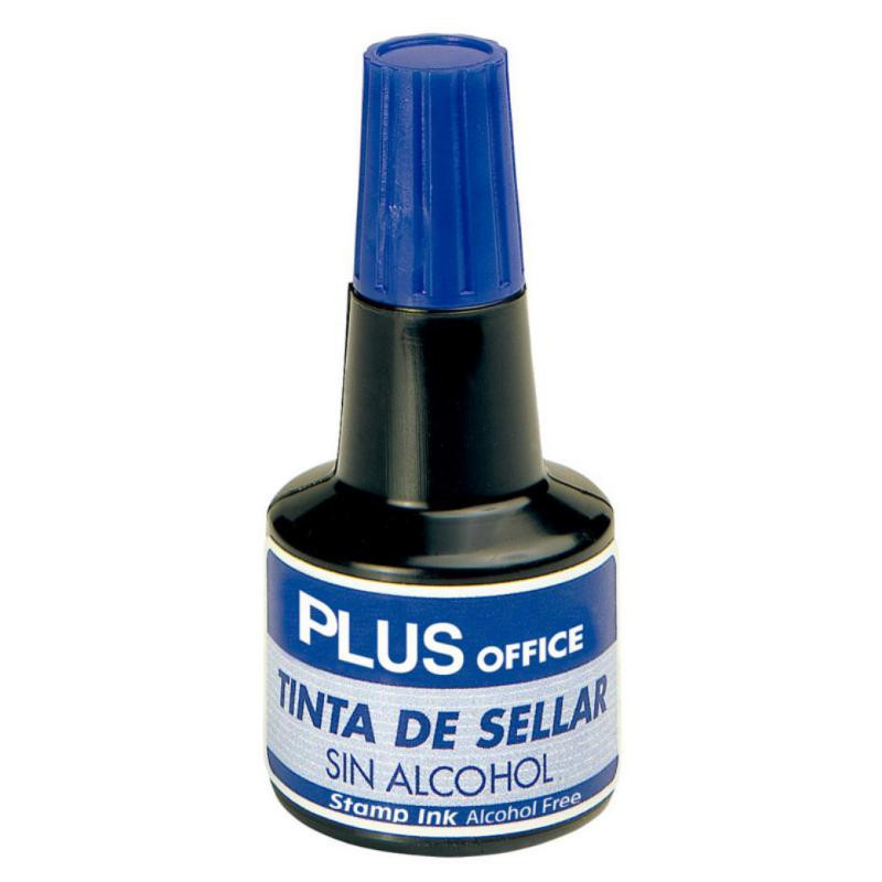 Tinta para Almohadillas Plus Office 30 ml. Azul