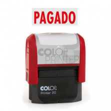 Sello AutomÃ¡tico Colop Printer 20 "Pagado" Rojo