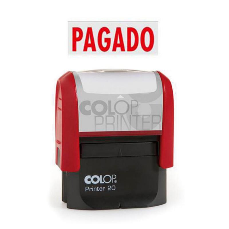 Sello AutomÃ¡tico Colop Printer 20 "Pagado" Rojo