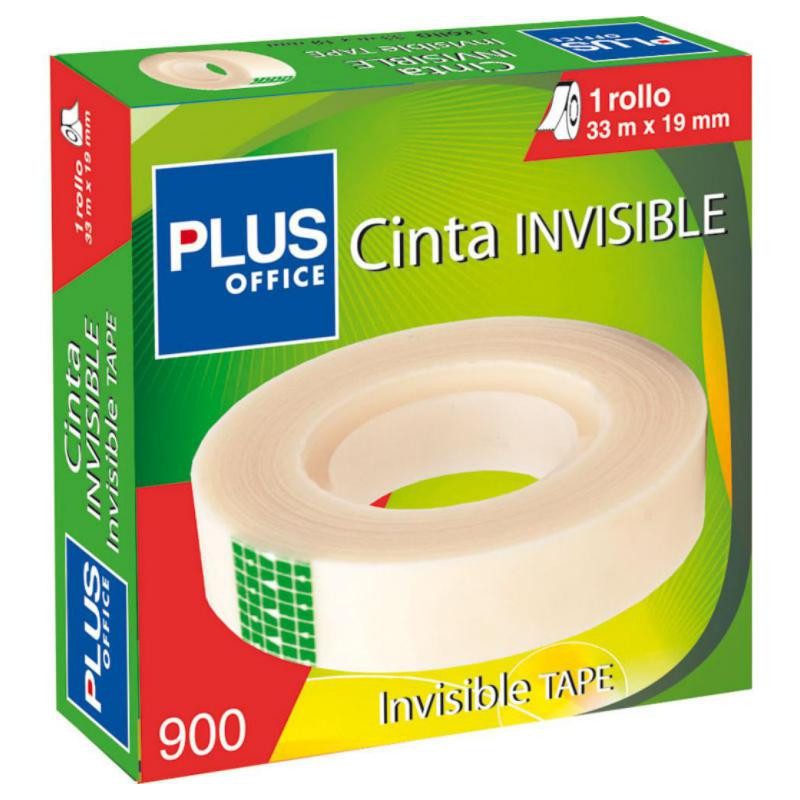 Cinta Adhesiva Invisible Plus Office Extra Fuerte 19mm x 33m