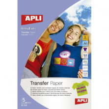 Papel Transfer A4 Apli Tejidos Oscuros 5 Hojas