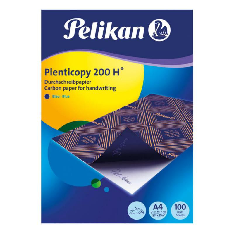 Papel CarbÃ³n Pelikan A4 100 Hojas Plenticopy Azul