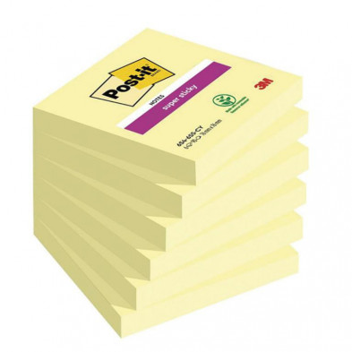 Bloc Notas Adhesivas Post-It 76mmx76mm Amarillas 90 Hojas