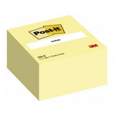 Bloc Notas Adhesivas Post-It 76mmx76mm Amarillas 450 Hojas