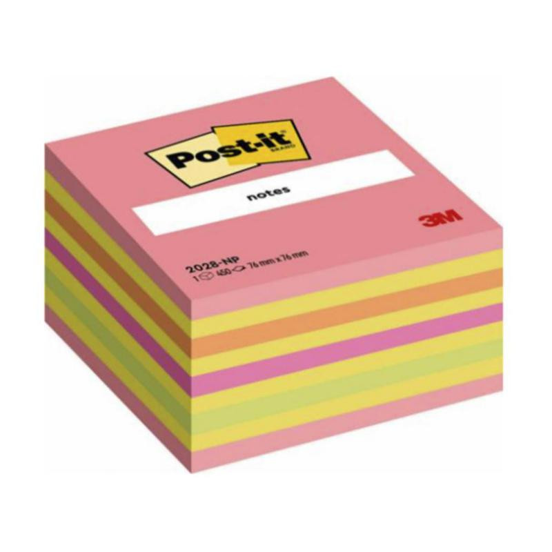 Bloc Notas Adhesivas Post-It 76mmx76mm Rosa NeÃ³n 450 Hojas