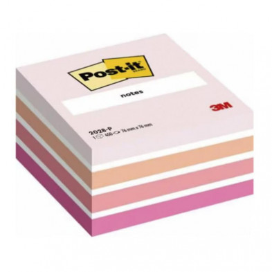 Bloc Notas Adhesivas Post-It 76mmx76mm Rosa Pastel 450 Hojas