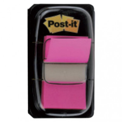 Banderitas Post-It 25,4mmx43mm Dispensador Rosa Vivo 50 ud.