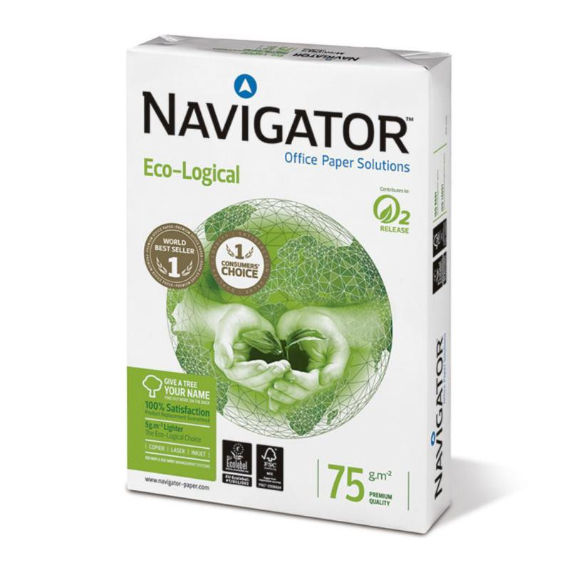 Papel A4 Navigator ECO-Logical 75g 500 Hojas