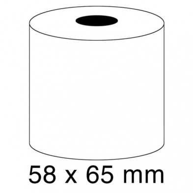 Rollo papel sumadora 60g 58x65mm