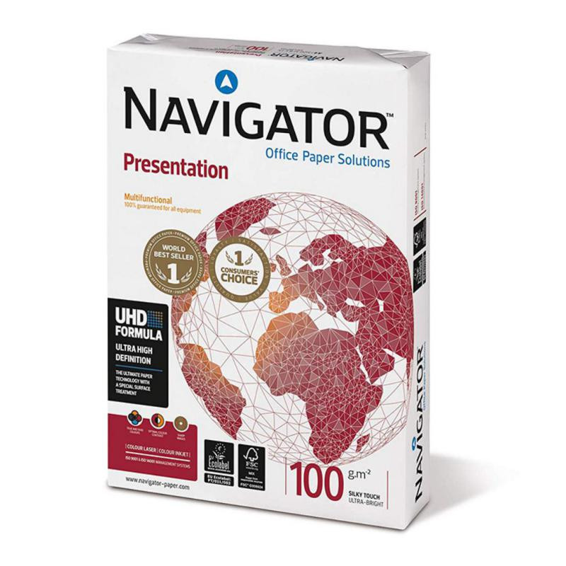 Papel A4 Navigator Presentation 100g 500 Hojas Blanco