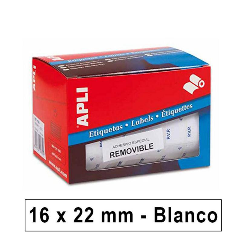 Etiquetas en Rollo Apli Pvp 16mmx22mm 2520ud.