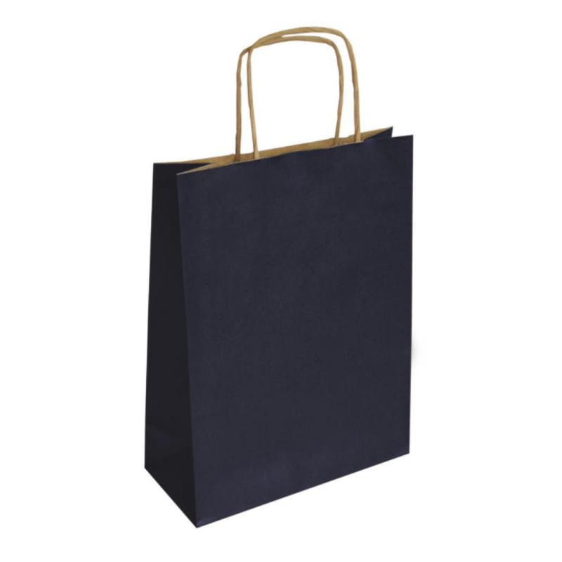 Bolsa de Papel Kraft Azul Marino Grande