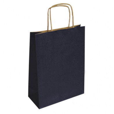 Bolsa de Papel Kraft Azul Marino Grande