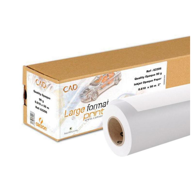 Papel Plotter Canson 90g Quality Opaco Inkjet 36, 914mmx 50m