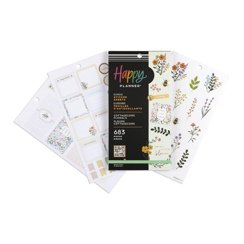 Pegatinas Happy Planner Cotton Florals 30 Hojas