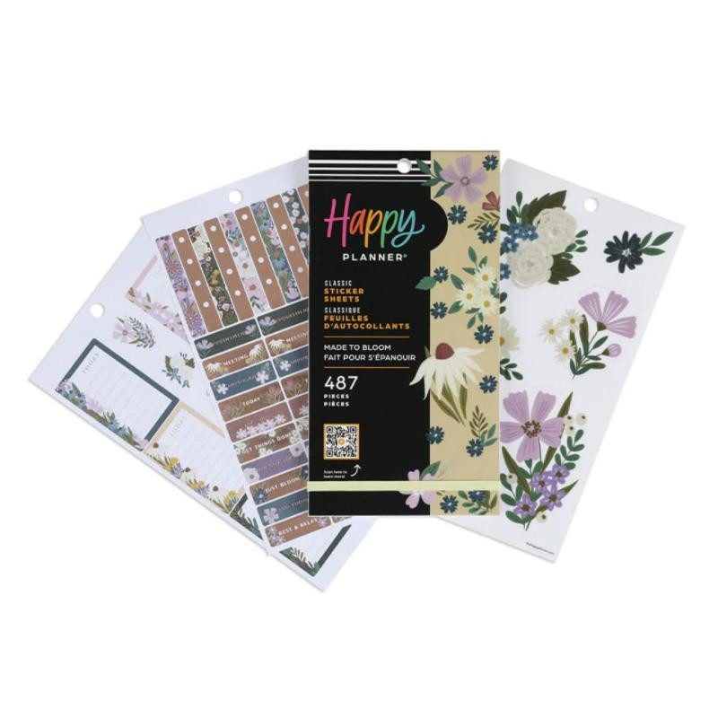 Pegatinas Happy Planner Bloom 30 Hojas