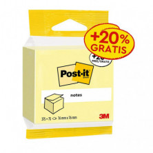 Bloc Notas Adhesivas Post-It 76 x 76mm Amarillo 390 Hojas BlÃ­ster