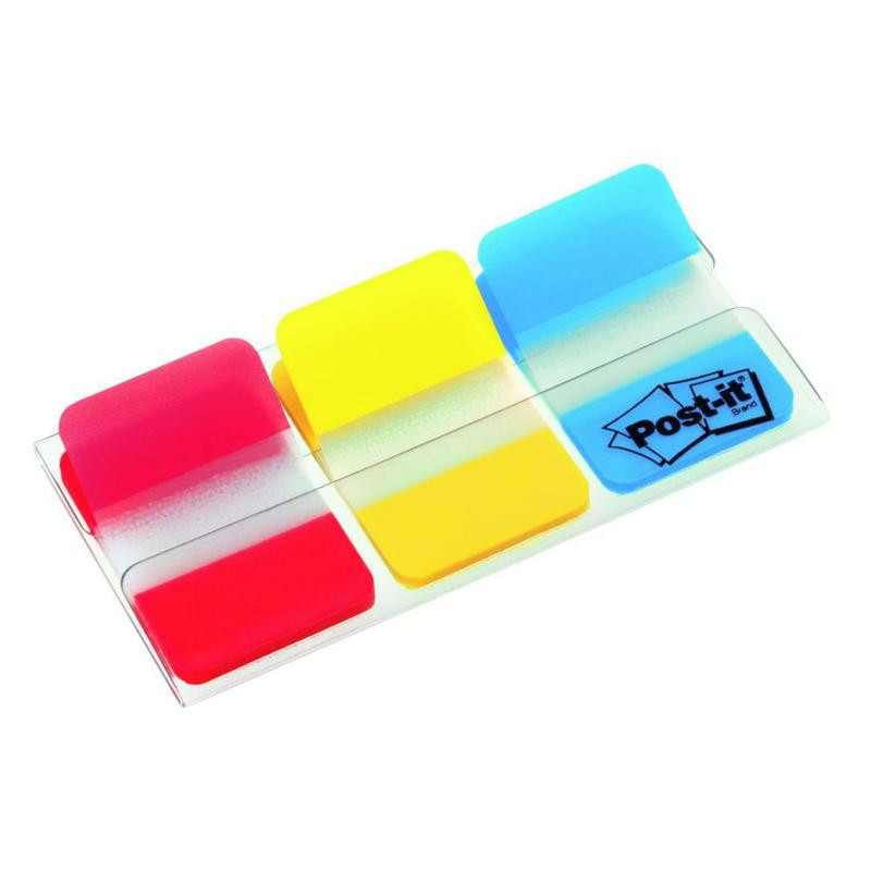 Banderitas Post-It 25 x 38 mm Dispensador 3 Colores 66 ud.