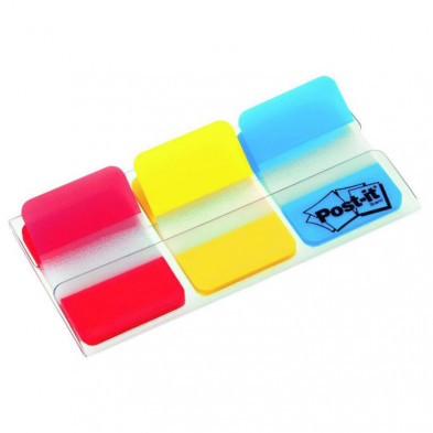 Banderitas Post-It 25 x 38 mm Dispensador 3 Colores 66 ud.