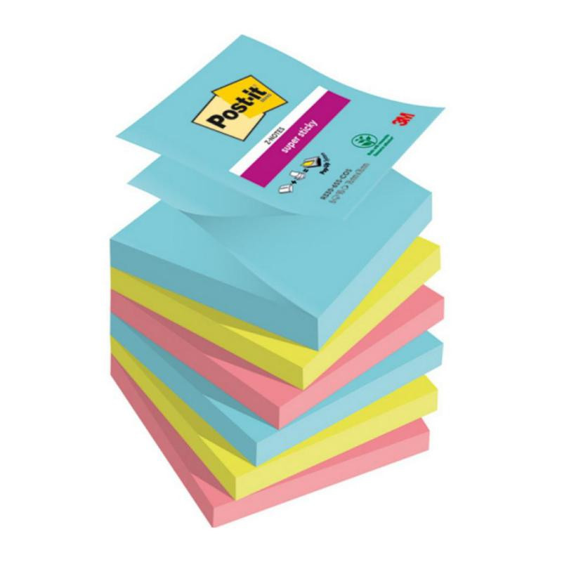 Bloc Notas Adhesivas Z-Notes Post-It Super Sticky 76 x 76 mm Cosmic 90 Hojas