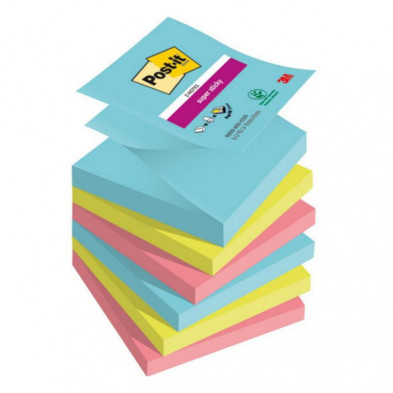 Bloc Notas Adhesivas Z-Notes Post-It Super Sticky 76 x 76 mm Cosmic 90 Hojas