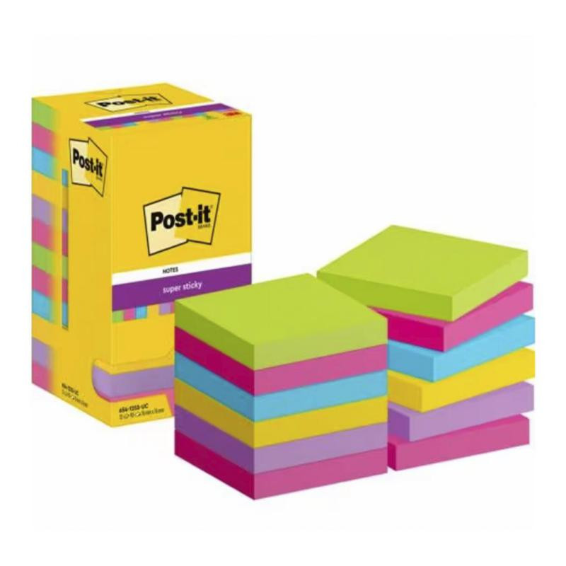 Bloc Notas Adhesivas Post-It Super Sticky 76 x 76 mm Surtidos 90 Hojas