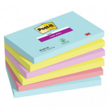 Bloc Notas Adhesivas Post-It Super Sticky 76 x 127 mm Cosmic 90 Hojas