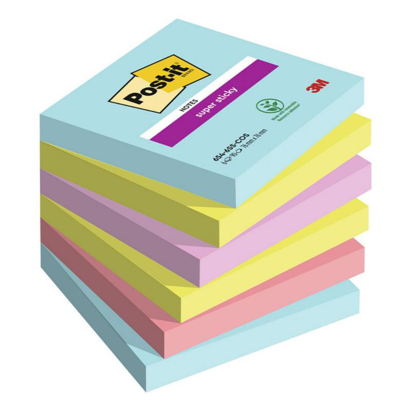 Bloc Notas Adhesivas Post-It Super Sticky 76 x 76 mm Cosmic 90 Hojas