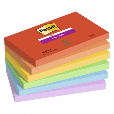 Bloc Notas Adhesivas Post-It 76mmx127mm Playful 540 Hojas