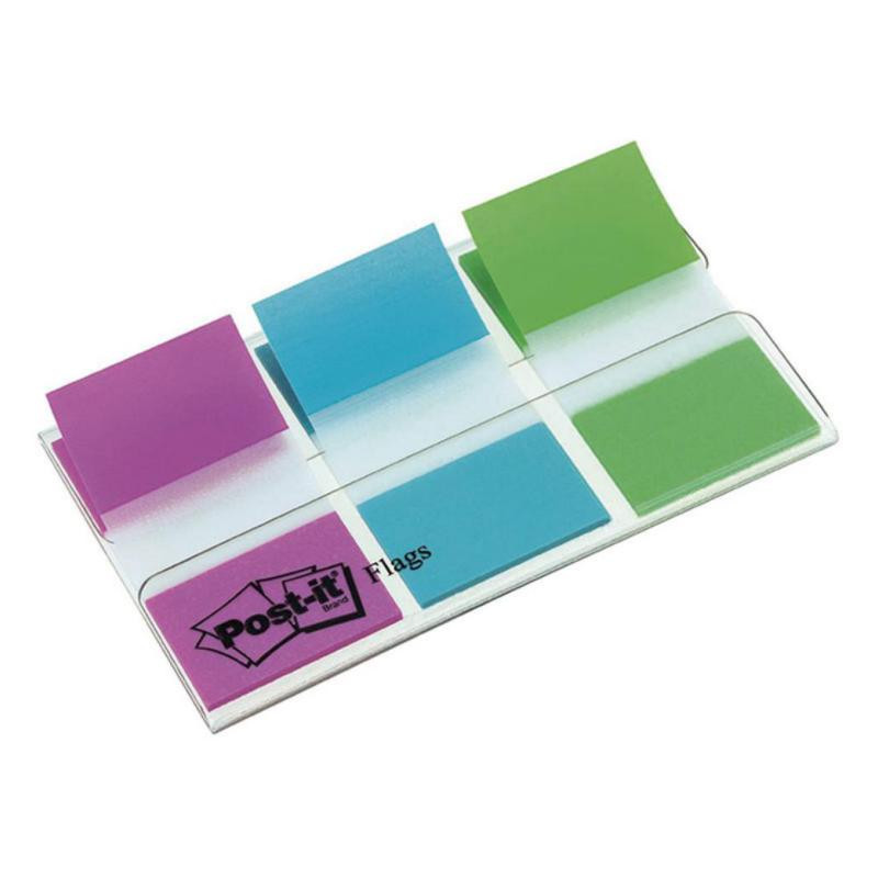 Banderitas Post-It 25mmx43,2mm Dispensador 3 Colores 60 ud.