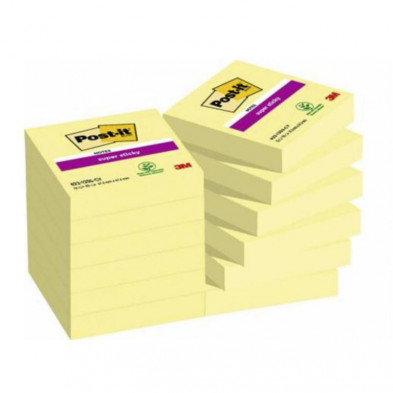 Bloc Notas Adhesivas Post-It 47,6mmx47,6mm Amarillas 90 Hojas