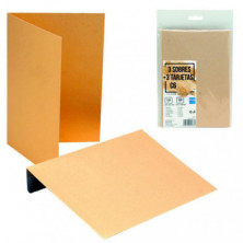 Sobres + Tarjetas C6 Plus Office 114mmx162mm Oro Metalizado 3 ud.