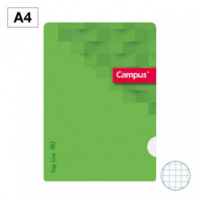 Libreta Grapada Campus A4 Tapa PlÃ¡stico 48 Hojas 90g CuadrÃ­cula 4 mm Verde