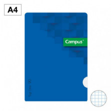 Libreta Grapada Campus A4 Tapa PlÃ¡stico 48 Hojas 90g CuadrÃ­cula 4 mm Azul