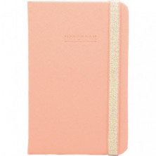 Libreta Encuadernada Campus University NoteBook A6 96 Hojas 80 g.con Goma Rosa