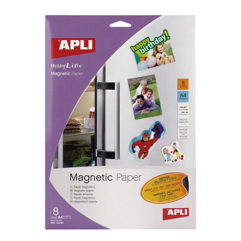 Papel MagnÃ©tico A4 Apli 640G 8 Hojas