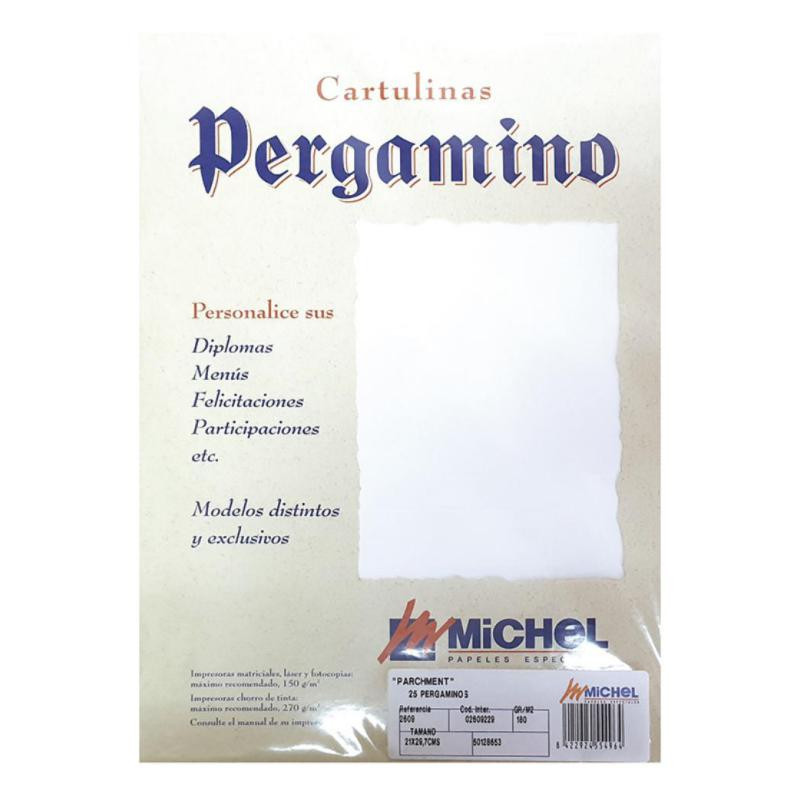 Papel Pergamino A4 Parchment 150g 25 Hojas Blanco