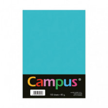 Papel A4 Campus 80g 100 Hojas Turquesa