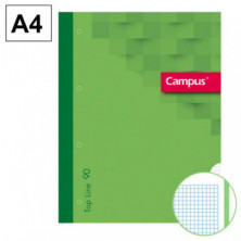 Bloc Encolado de Recambios Campus A4 80 Hojas 90g CuadrÃ­cula 5 mm Color Verde