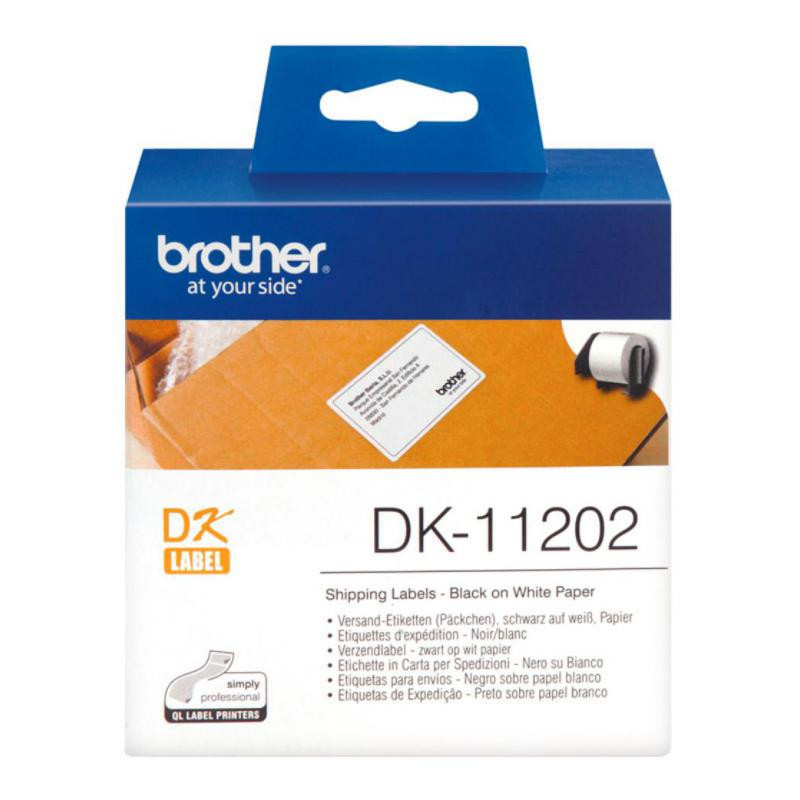 Etiquetas Brother DK11202 62x100 mm para envÃ­os 300u