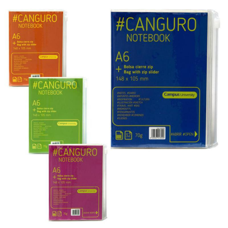 Libreta Canguro Campus University A6 32 Hojas 70g Rayado Horizontal