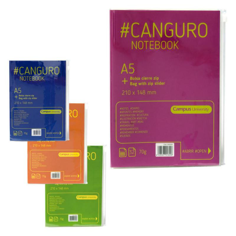 Libreta Canguro Campus University A5 32 Hojas 70g Rayado Horizontal