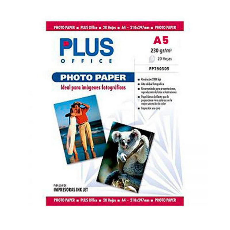 Papel fotogrÃ¡fico A5 230gr 20 hojas