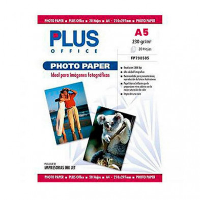 Papel fotogrÃ¡fico A5 230gr 20 hojas